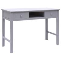 VidaXL Schrijftafel 110x45x76 cm hout grijs - thumbnail