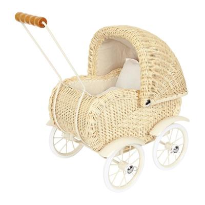 Klassieke Rieten Poppenwagen Josefien