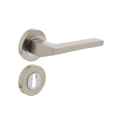 Deurkruk 1705 Ben op rond rozet 7mm nokken met sleutelgat plaatjes chroom/nikkel mat