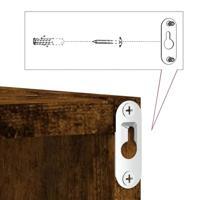 Wandrekken kubus 2 st 30x15x30 cm gerookt eiken - thumbnail