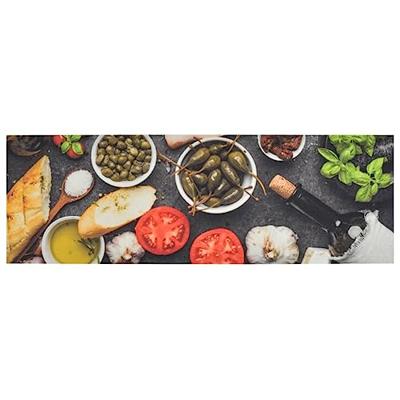 Keukenmat wasbaar wijn- en dinerprint 60x180 cm fluweel Keukenmat wasbaar wijn- en dinerprint 60x180 cm fluweel