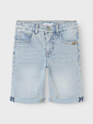Name it zomer jeans short jongens - licht blauw bleached denim - Nkmtheo