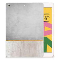 Apple iPad 10.2 | iPad 10.2 (2020) | 10.2 (2021) Silicone Tablet Hoes Wood Concrete - thumbnail