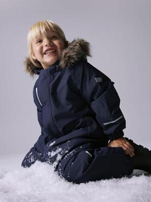 Gevoerde jumpsuit met fleece voor kinderen NAME IT donkerblauw