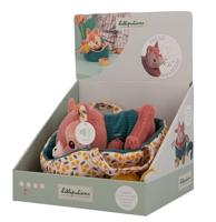 Pluchen dier en zijn mand LILLIPUTIENS rozen - thumbnail