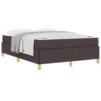 Bedframe met matras Donkerbruin 140 x 190 cm Stof - thumbnail