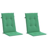 Tuinstoelkussens 2 st 120x50x3 cm groen - thumbnail