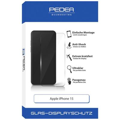 Pedea 50170098 50170098 Screenprotector (glas) Apple IPhone 15 1 stuk(s) Anti-vingerafdruk
