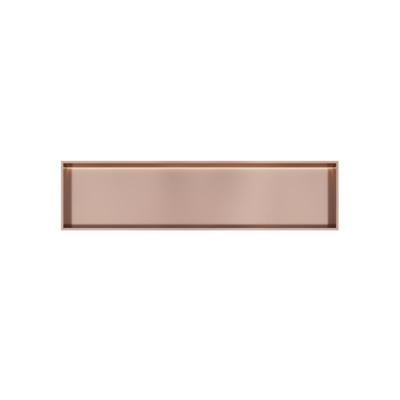 Hotbath &More Inbouwnis - 30 x 120 x 10 cm - met LED-verlichting - Geborsteld Koper PVD
