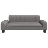 Kinderbank 90x53x30 cm kunstleer grijs - thumbnail