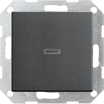 Gira drukvlakschakelaar wisselschakelaar met contrlamp antraciet