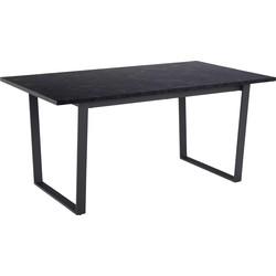 Bendt Eettafel 'Per' Marmerlook, 160 x 90cm, kleur zwart Bendt Eettafel 'Per' Marmerlook, 160 x 90cm, kleur zwart
