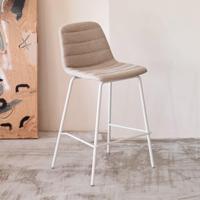 Kave Home Barkruk 'Zunilda' Chenille, kleur Beige - thumbnail