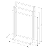 Handdoekrek Sealskin Tube Vrijstaand Zwart - thumbnail