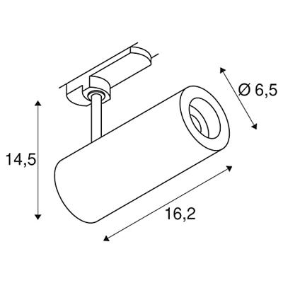 SLV NUMINOS S 1004384 LED-railspot 3-fasig LED vast ingebouwd 8.5 W Wit