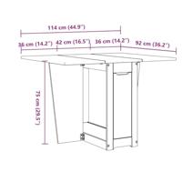 Eettafel Corona inklapbaar massief grenenhout wasbruin - thumbnail
