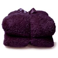 Unique Living Plaid Teddy - Paars - Polyester - 150x0x200cm (BxHxD) - thumbnail