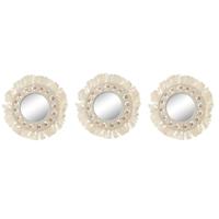 Wandspiegel Home ESPRIT Wit Boho 20 x 1 x 20 cm (3 Onderdelen) - thumbnail