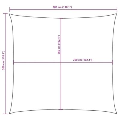 VidaXL Zonnescherm vierkant 3x3 m oxford stof wit VidaXL Zonnescherm vierkant 3x3 m oxford stof wit