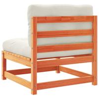8-delige Loungeset met kussens massief grenenhout wasbruin - thumbnail