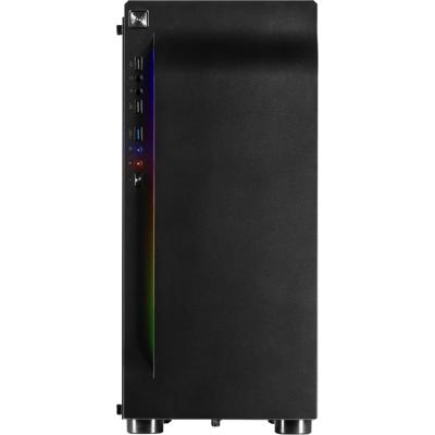 Inter-Tech A-3411 Creek - RGB Midi-tower PC-behuizing Zwart Stoffilter, Zijvenster, Geïntegreerde verlichting Inter-Tech A-3411 Creek - RGB Midi-tower PC-behuizing Zwart Stoffilter, Zijvenster, Geïntegreerde verlichting