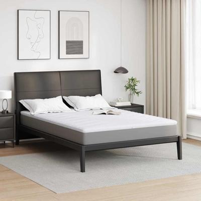 VidaXL Matrastopper wit 140 x 190 cm gebreide stof