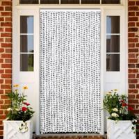 Vliegengordijn 100x220 cm chenille licht- en donkergrijs - thumbnail