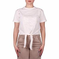 Guess Eyelet Tone T-Shirt Dames Beige - Maat M - Kleur: Beige | Soccerfanshop - thumbnail