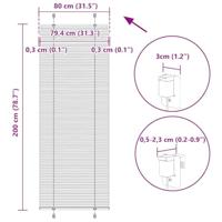Pliss rolgordijn 80x200 cm stofbreedte 79,4 cm polyester crme - thumbnail