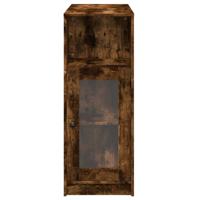 Bartafel met rekken 101x40x103,5 cm bewerkt hout gerookt eiken - thumbnail
