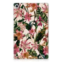 Lenovo Tab M10 Plus (3e generatie) | Siliconen hoesje | Flowers - thumbnail