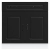 Keuken onderkast Kalmar bewerkt hout zwart - thumbnail