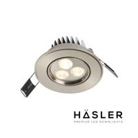 Häsler Inbouwspot Mataro Incl. Fase Aansnijding Dimbaar 8 cm 4 Watt Warm Wit RVS Set - Set 1 Spot - thumbnail