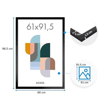 Fotolijst Poster Formaat 61x91,5 cm - MDF Hout - Zwart