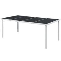 Tuintafel 190x90x74 cm staal zwart - thumbnail