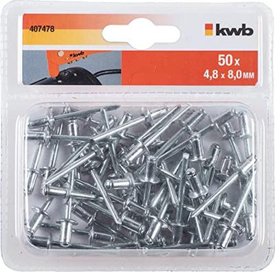 kwb 407478 Popnagel (Ø x l) 4.8 mm x 8 mm Aluminium Aluminium Aluminium 50 stuk(s)
