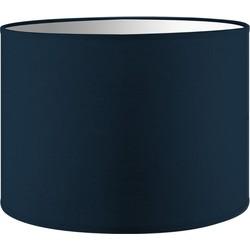 Lampenkap cilinder | rond | katoen | stoffen lampenkap | cilinderkap  | Ø25cm H19cm | blauw