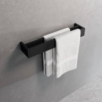 Novellini Frame Dubbele Handdoekhouder 45x10x6 cm Mat Zwart - thumbnail