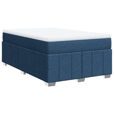 Boxspring met matras stof blauw 120x200 cm