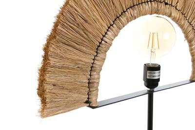 Bureaulamp DKD Home Decor Natuurlijk Zwart Ijzer Jute (57 x 17 x 52 cm)
