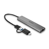 LINDY 43379 USB 3.2 Gen 1 Hub & Gigabit Ethernet Converter - thumbnail