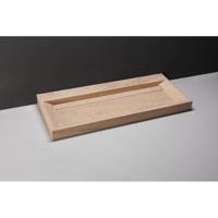 Wastafel Forzalaqua Bellezza Travertin Gezoet 100,5x51,5x9 cm 2 Kraangaten - thumbnail