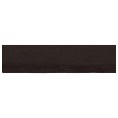 Tafelblad 200x50x(2-6)cm behandeld eikenhout donkerbruin