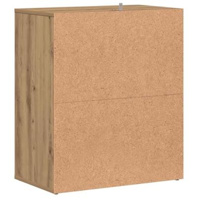 VidaXL Schoenenkast 60x35x70 cm bewerkt hout artisanaal eikenkleur VidaXL Schoenenkast 60x35x70 cm bewerkt hout artisanaal eikenkleur