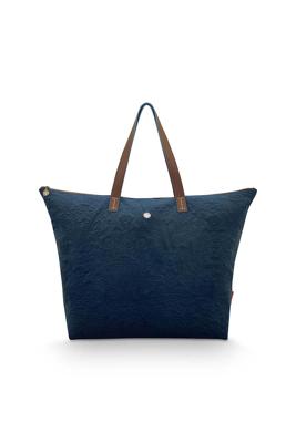 Pip Studio Tote Bag Velvet Quiltey Days Blauw