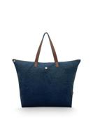 Pip Studio Tote Bag Velvet Quiltey Days Blauw - thumbnail