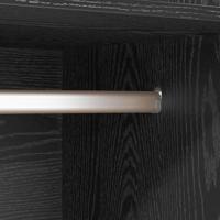 Kledingkast met plank met opslag Zwart eiken Bewerkt hout - thumbnail