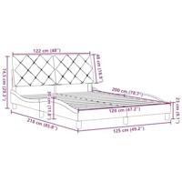 Bedframe zonder matras 120x200 cm stof taupe - thumbnail