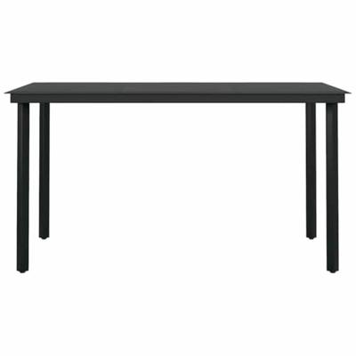 5-delige Tuinset poly rattan glas bruin