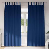 VidaXL Zwart-out gordijnen met ringen 2 pcs donkerblauw 225 x 140 cm - thumbnail